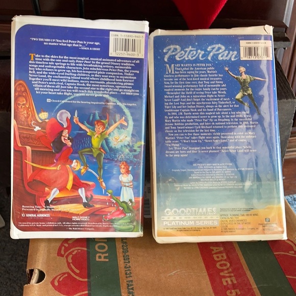 2 VCR Tapes Peter Pan - Picture 3 of 3